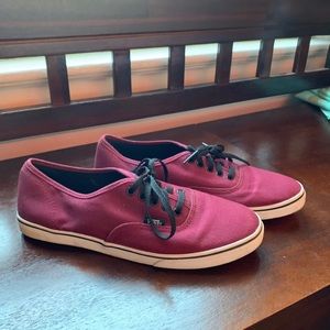 Burgundy Low-Top Vans